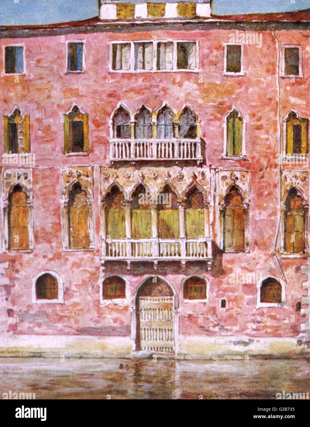 Venedig - Kanal - Palazzo Stockfoto