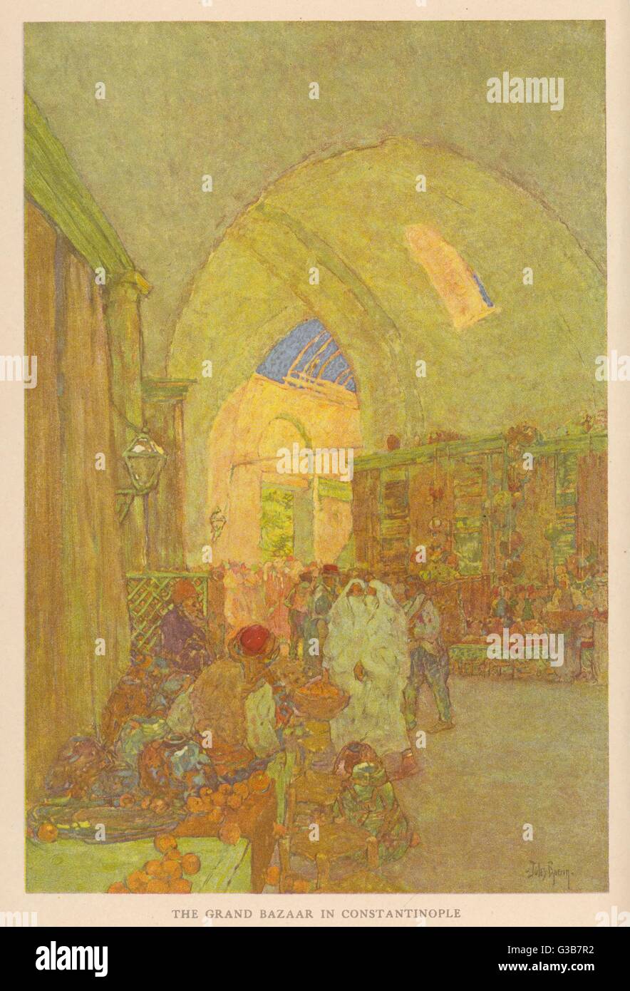 Istanbul: im Inneren der Basar (neuen) Datum: 1913 Stockfoto