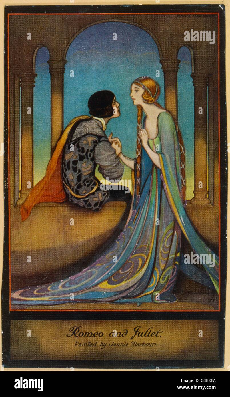 "Romeo &amp; Juliet" Datum: 19. Jahrhundert Stockfoto