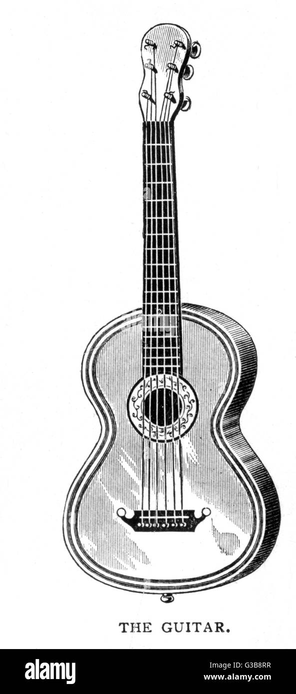 Gitarre allein Stockfoto