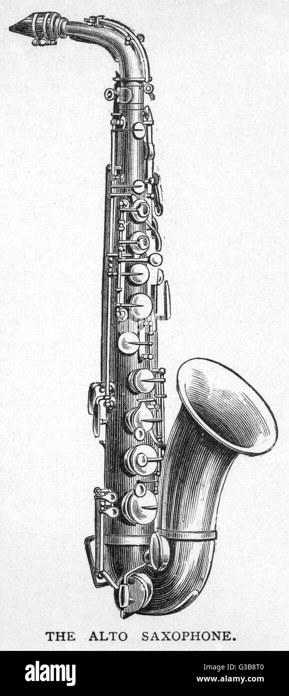 ALTO Saxophon eine Familie von Instrumenten, die von einem Franzosen