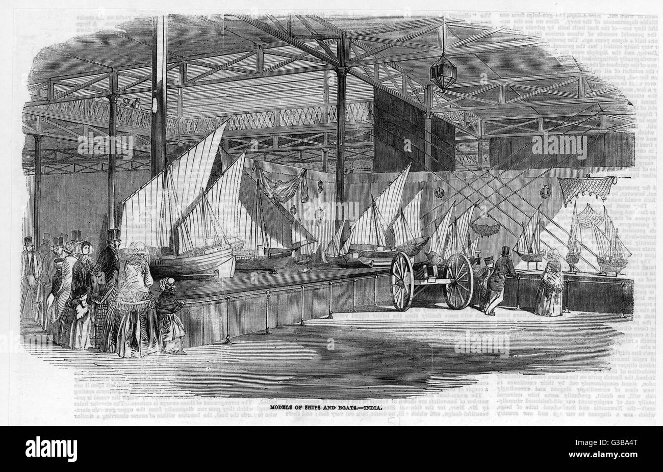 Schiffsmodelle, große Ausstellung 1851 Stockfoto
