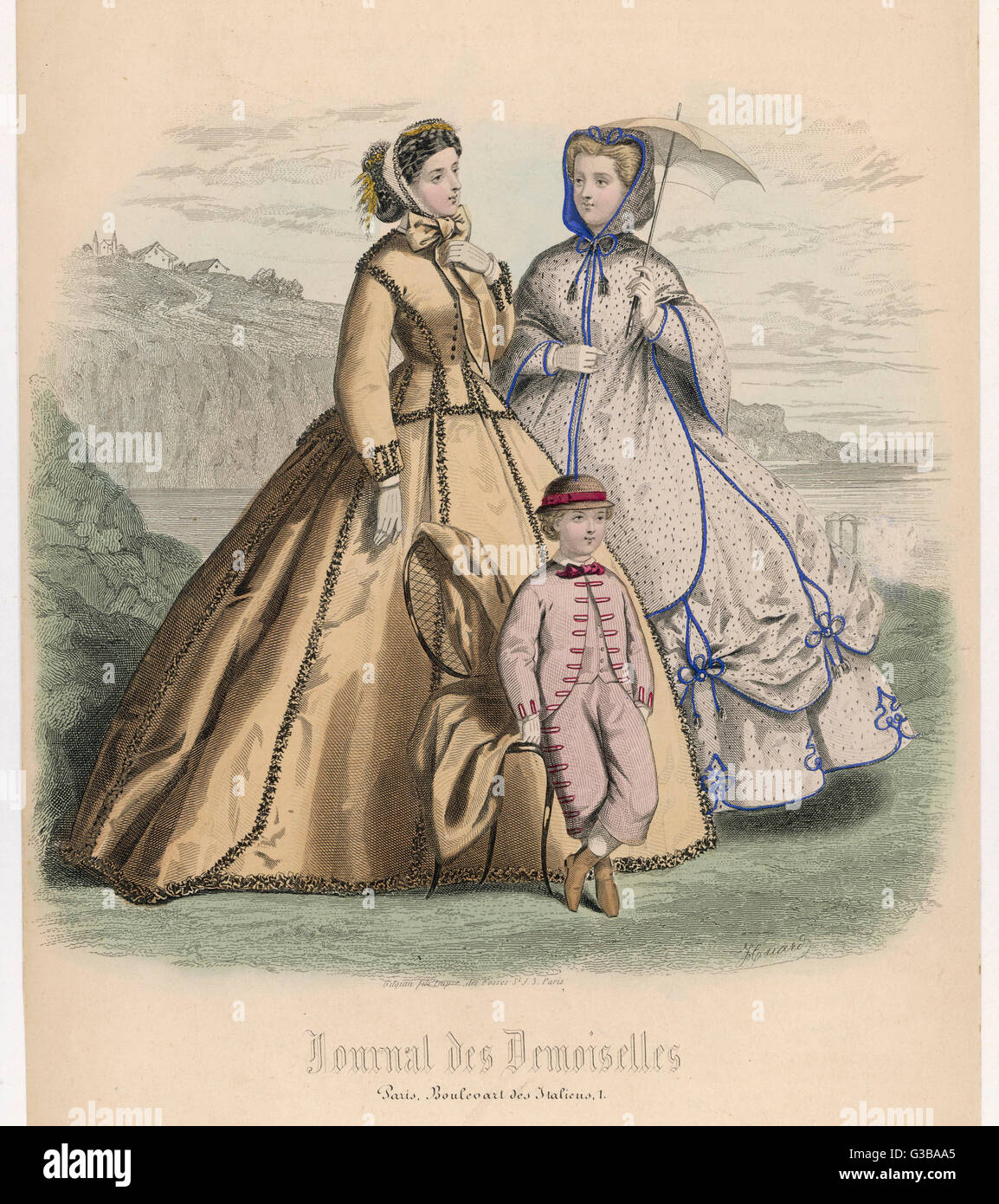 Damen - Junge 1865 Stockfoto