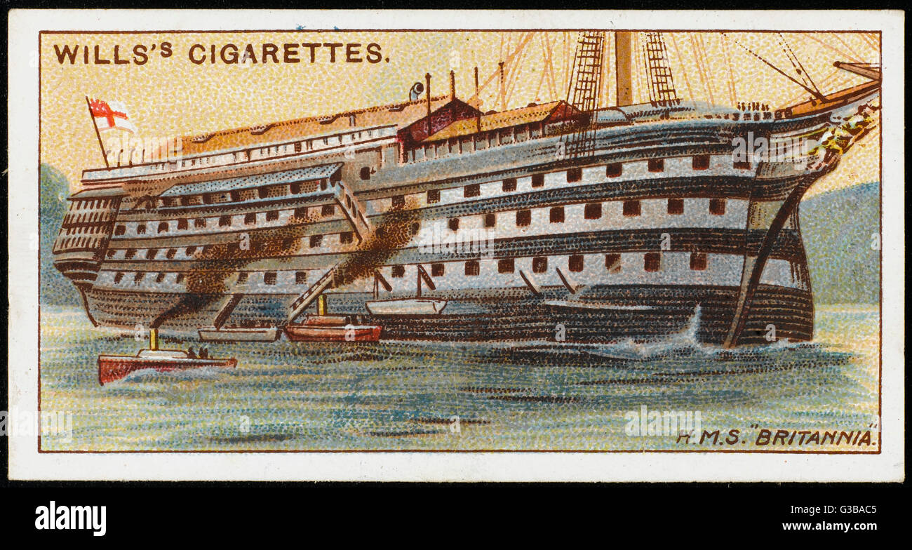 Schlachtschiff der Royal Navy, im Jahre 1859 in ein Schulschiff