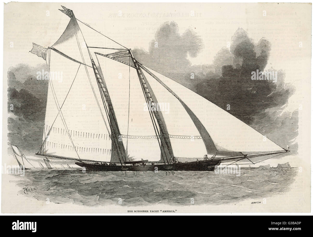 DIE "AMERIKA"-YACHT Stockfoto