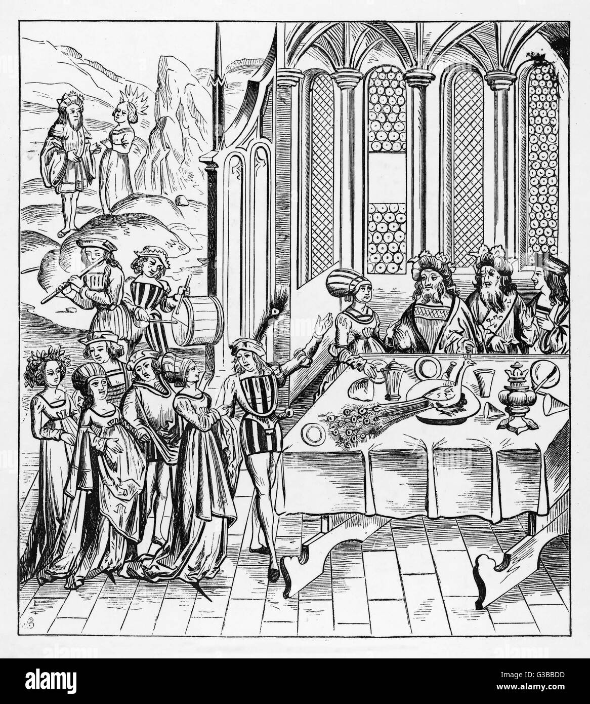 Tudor Bankett Datum: 16. Jahrhundert Stockfoto