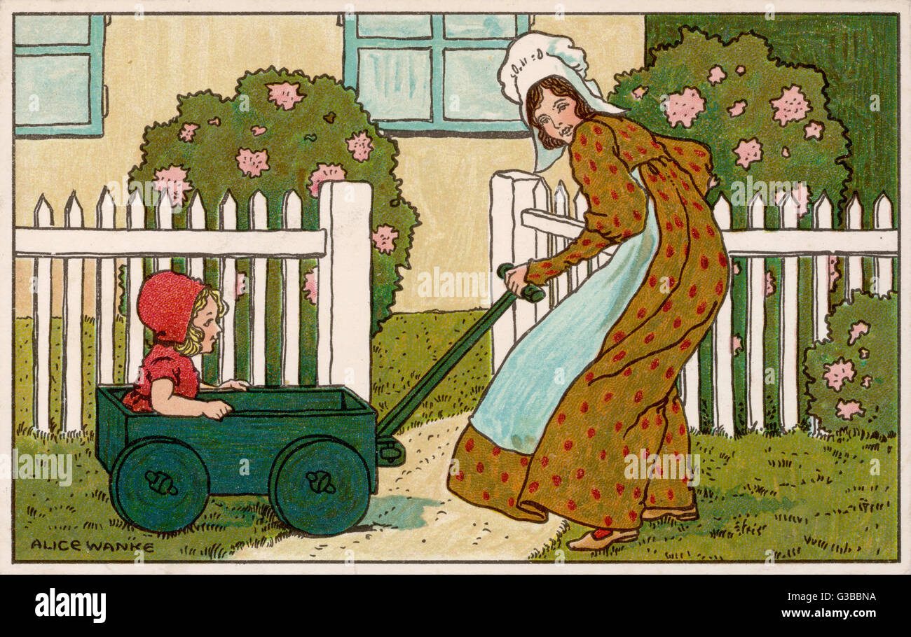 GROSSE UND KLEINE SCHWESTER 19C Stockfoto