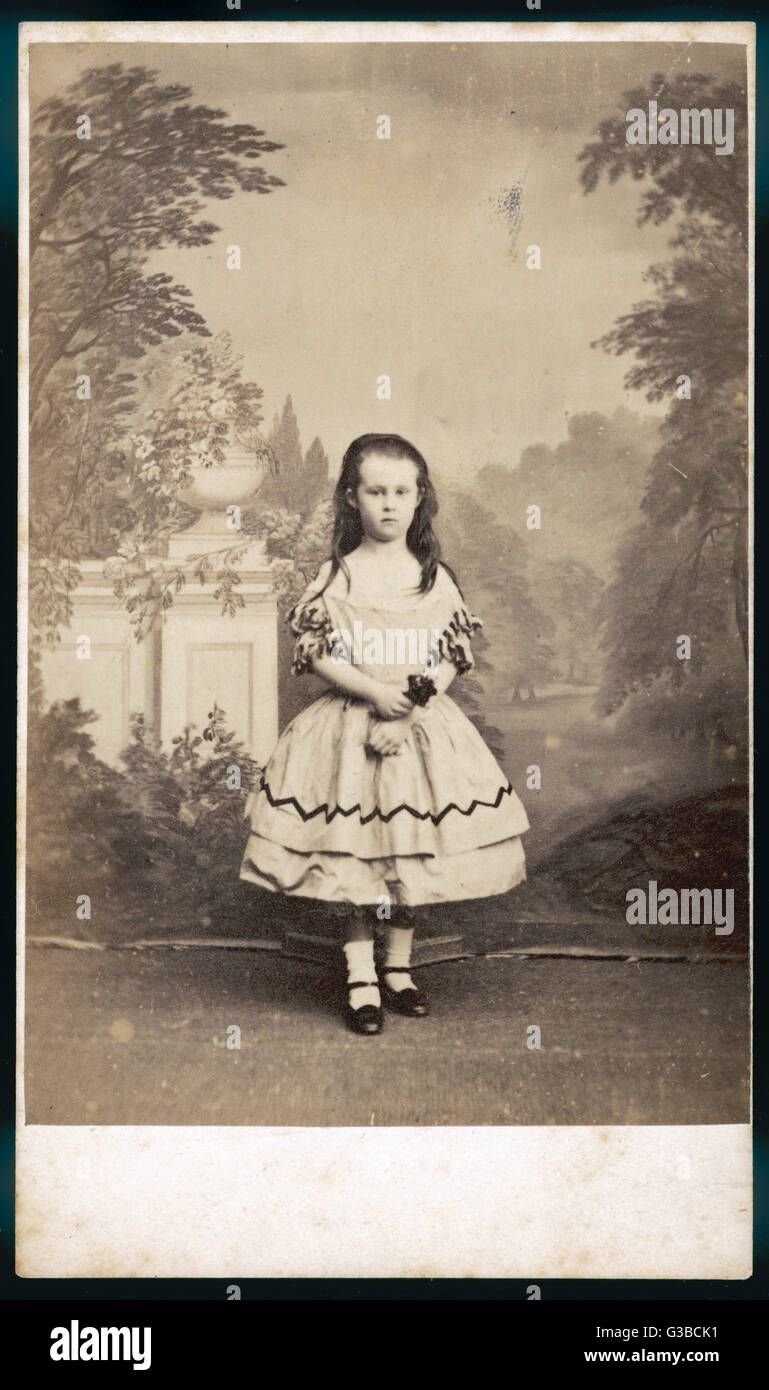 KOSTÜM/MÄDCHEN/FOTO C1860 Stockfoto