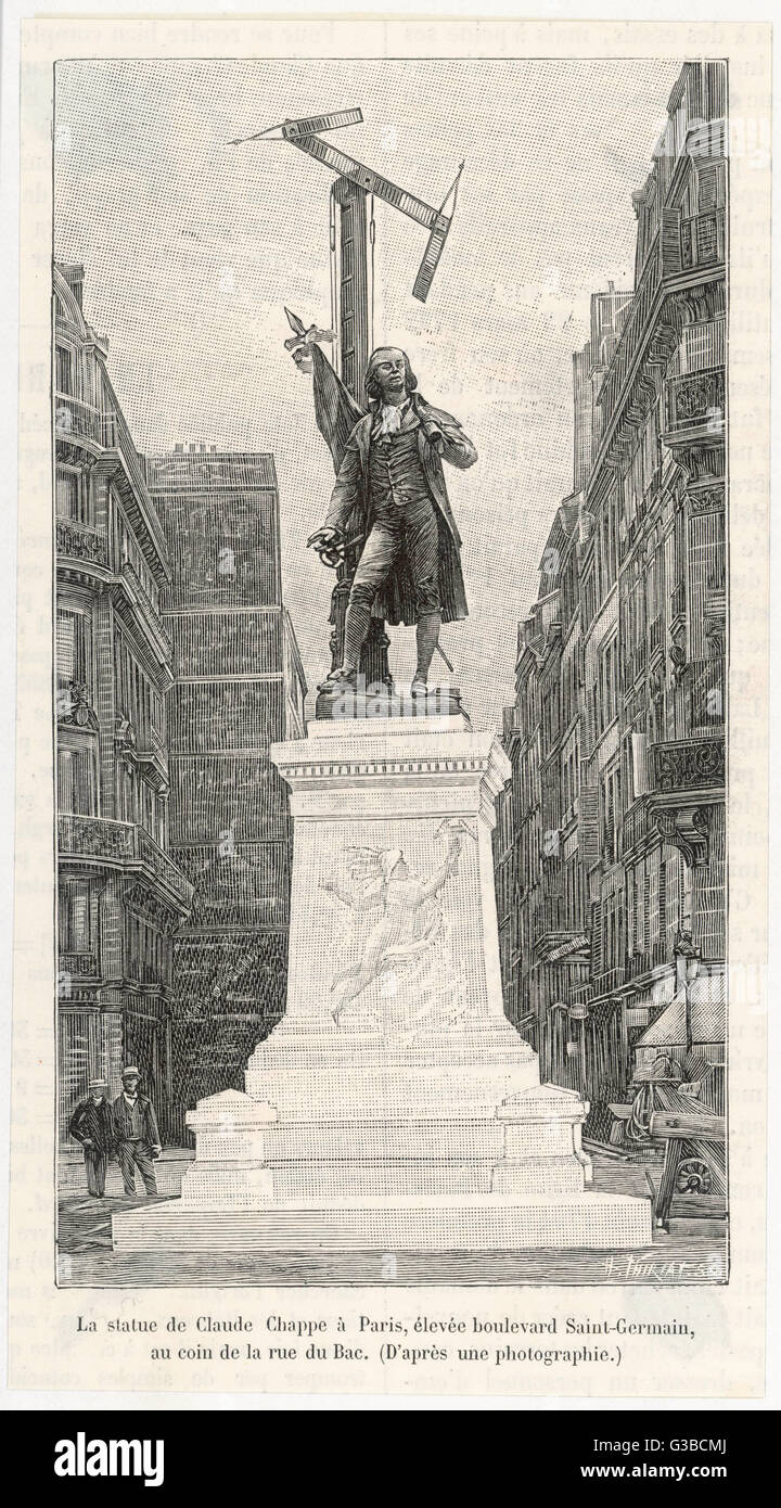 CLAUDE CHAPPE 1763-1805 Stockfoto