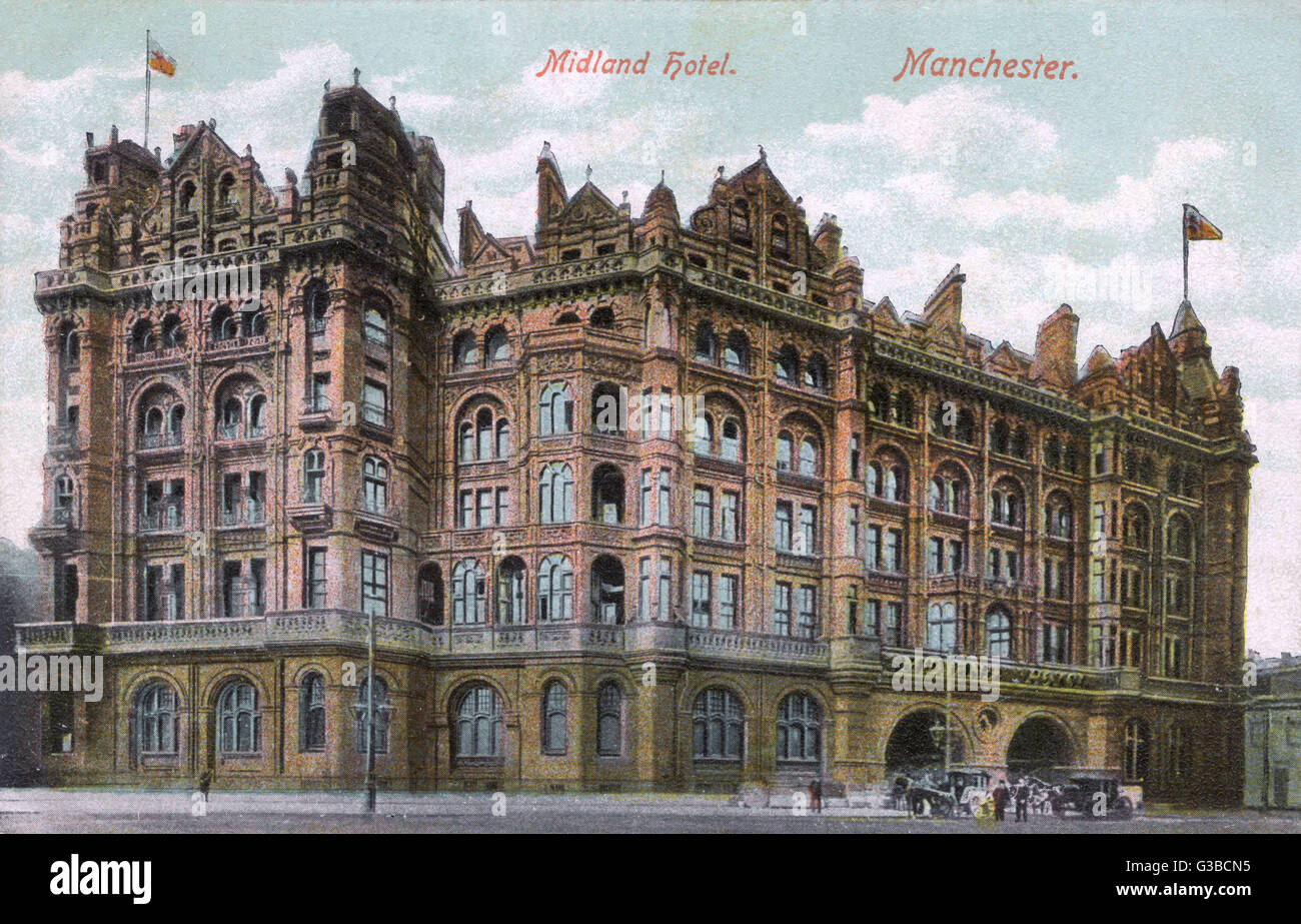 Das MIDLAND HOTEL, MANCHESTER, ein herrliches Hotel, von der Midland Railway Datum betrieben: circa 1905 Stockfoto