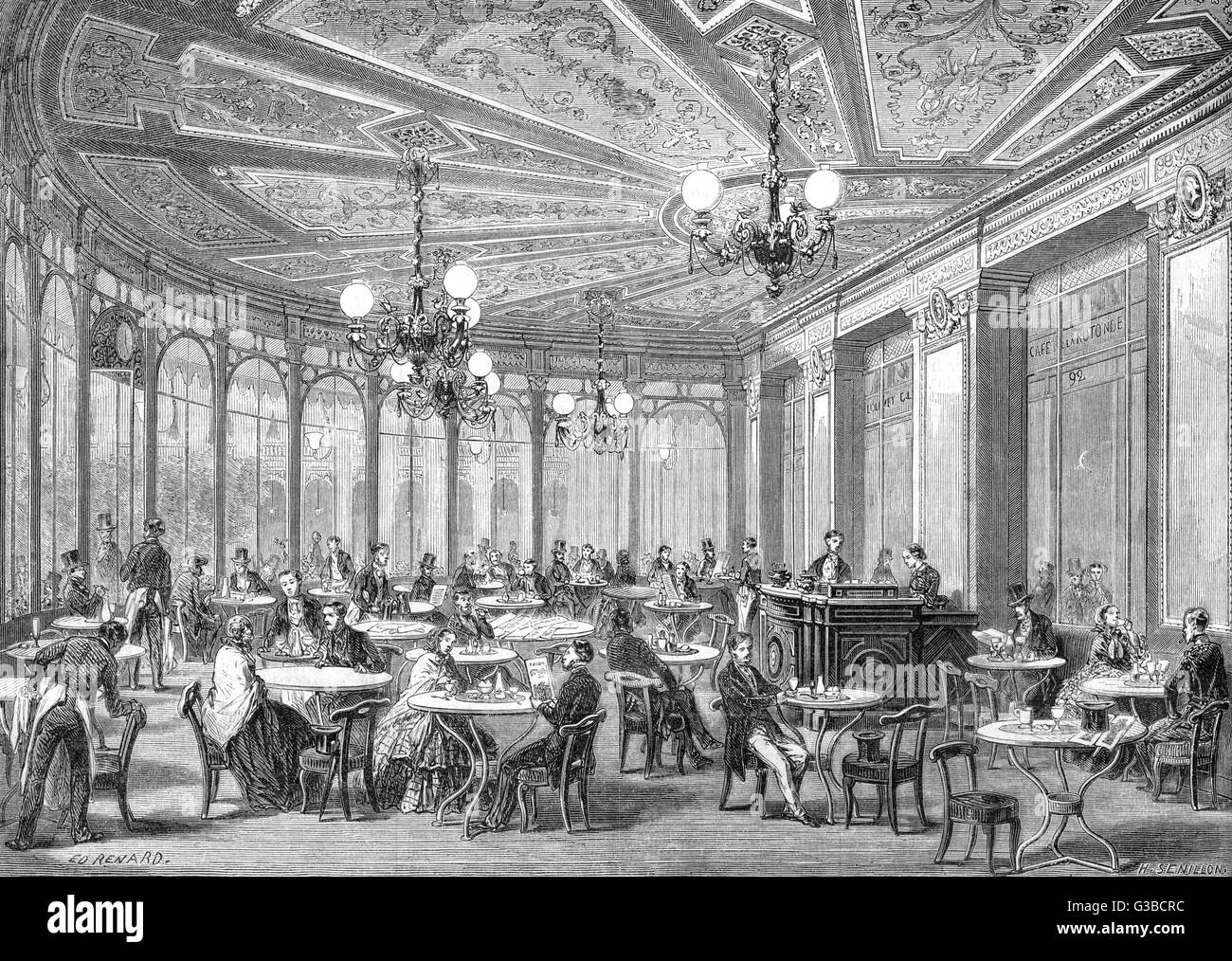CAFÉ DE LA ROTONDE 1856 Stockfoto