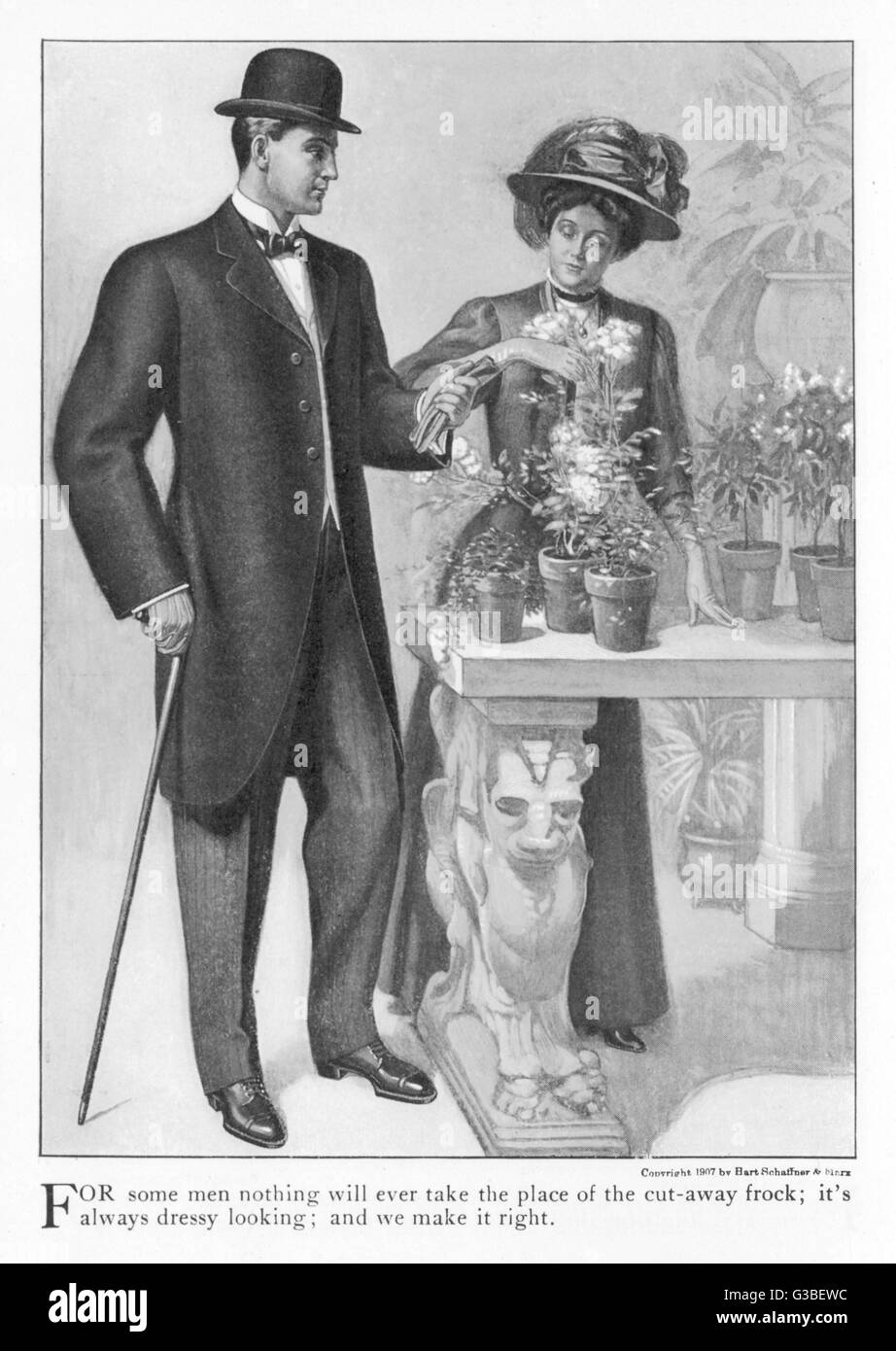 Schneidekittel 1907 Stockfoto