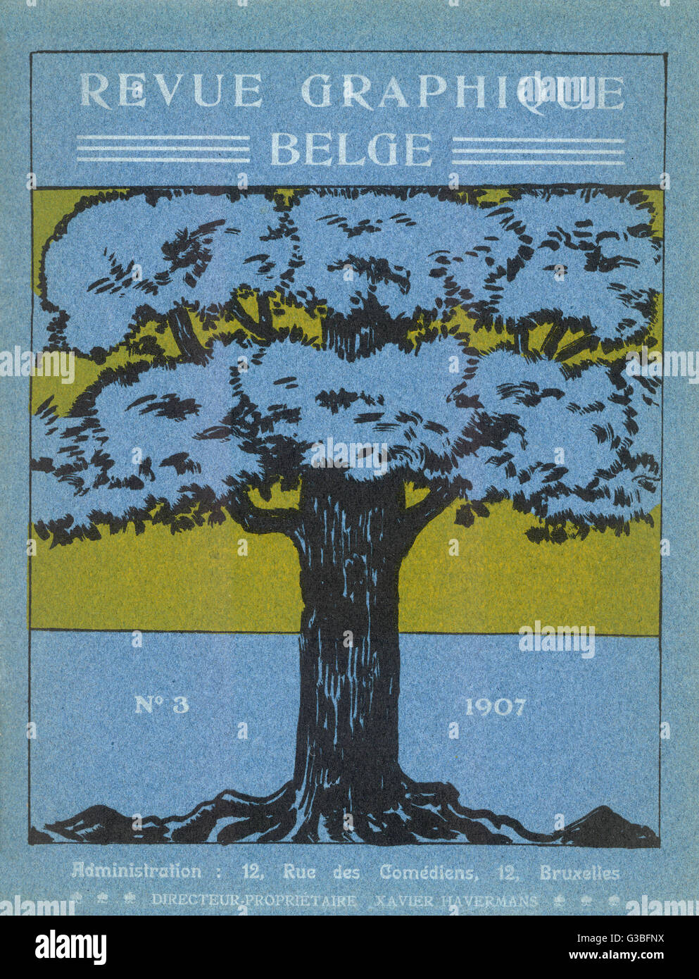 BAUM/REVUE BELGE 1907 Stockfoto