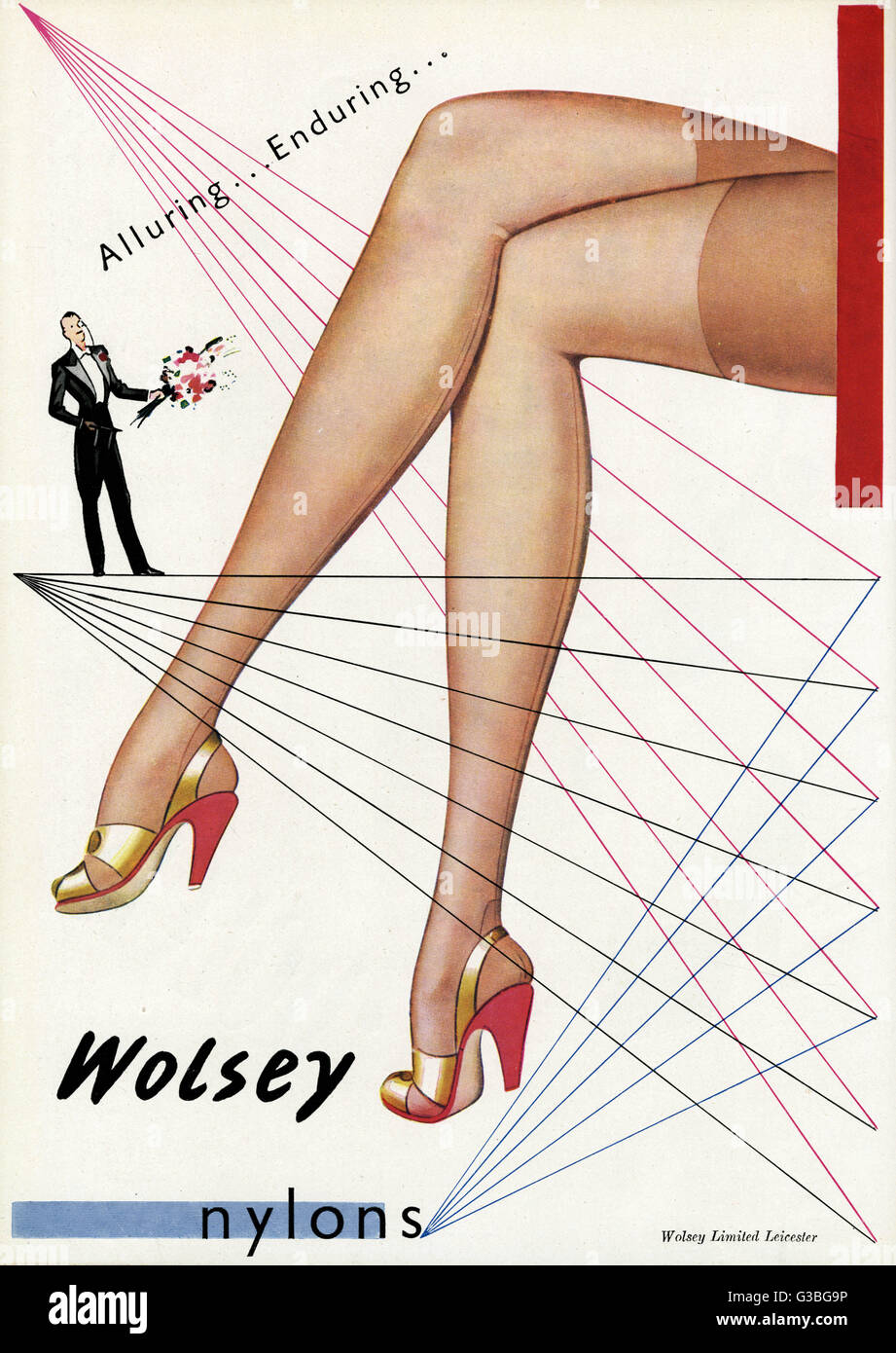 Werbung für Wolsey-Strümpfe 1947 Stockfoto