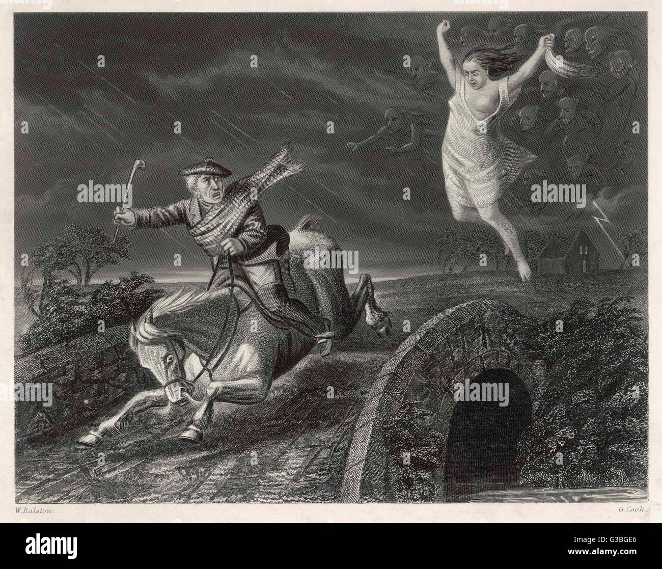 "TAM O' Shanter" Tam o' shanter und seine schnelle Meg.       Datum: Erstmals veröffentlicht: c.1790 Stockfoto
