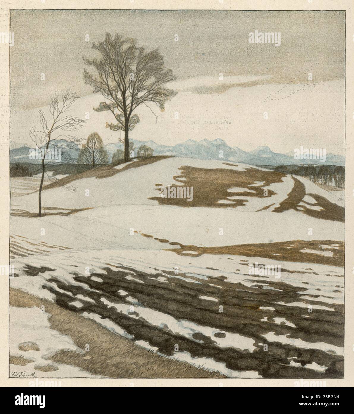 FRÜHLING AUFTAUEN/1909 Stockfoto