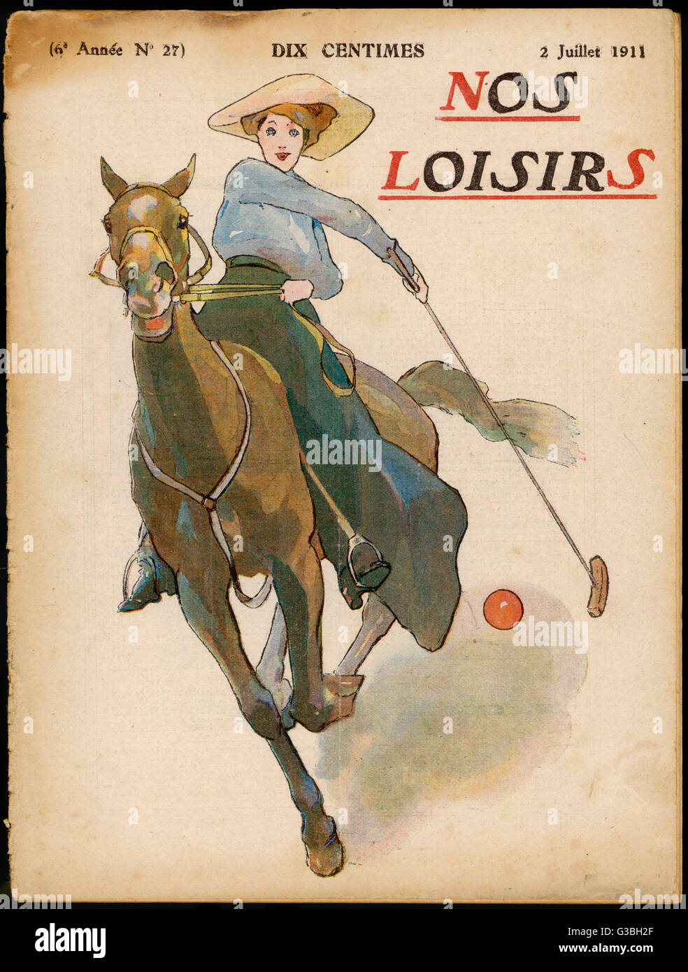 Lady-Polo-Spieler Stockfoto