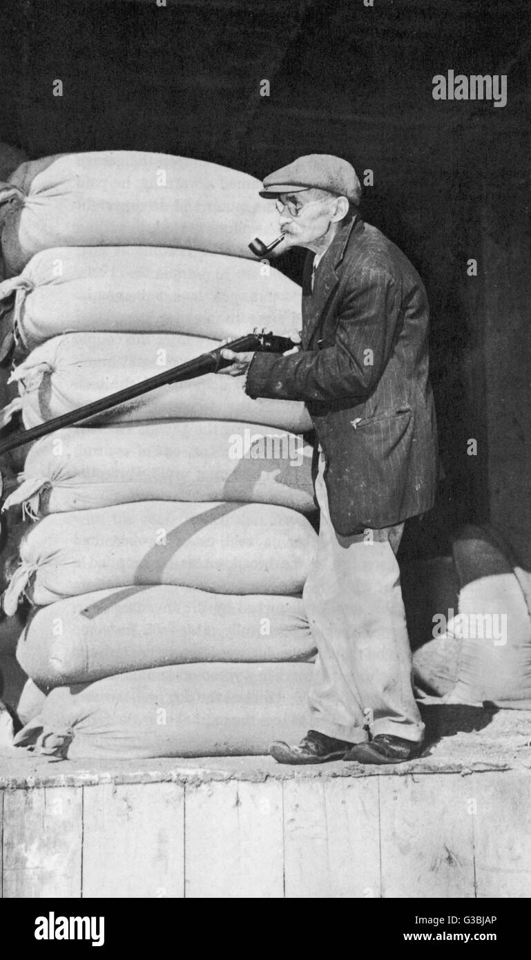 76 - jährige William Dock bereit zu warten, die Marsmenschen in seiner Farm in der Nähe von Grovers Mühle - Speicherort der dramatisierte Version, in der Mercury Theatre ausgestrahlt.     Datum: Erstveröffentlichung 1898 Stockfoto