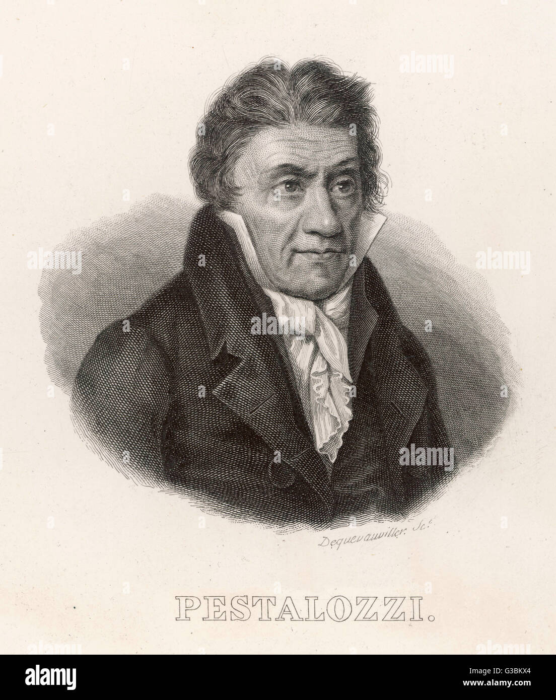 JOHANN HEINRICH PESTALOZZI Schweizer Bildungsreformer Autor von "Leonard und Gertrude"(1781) Datum: 1746-1827 Stockfoto