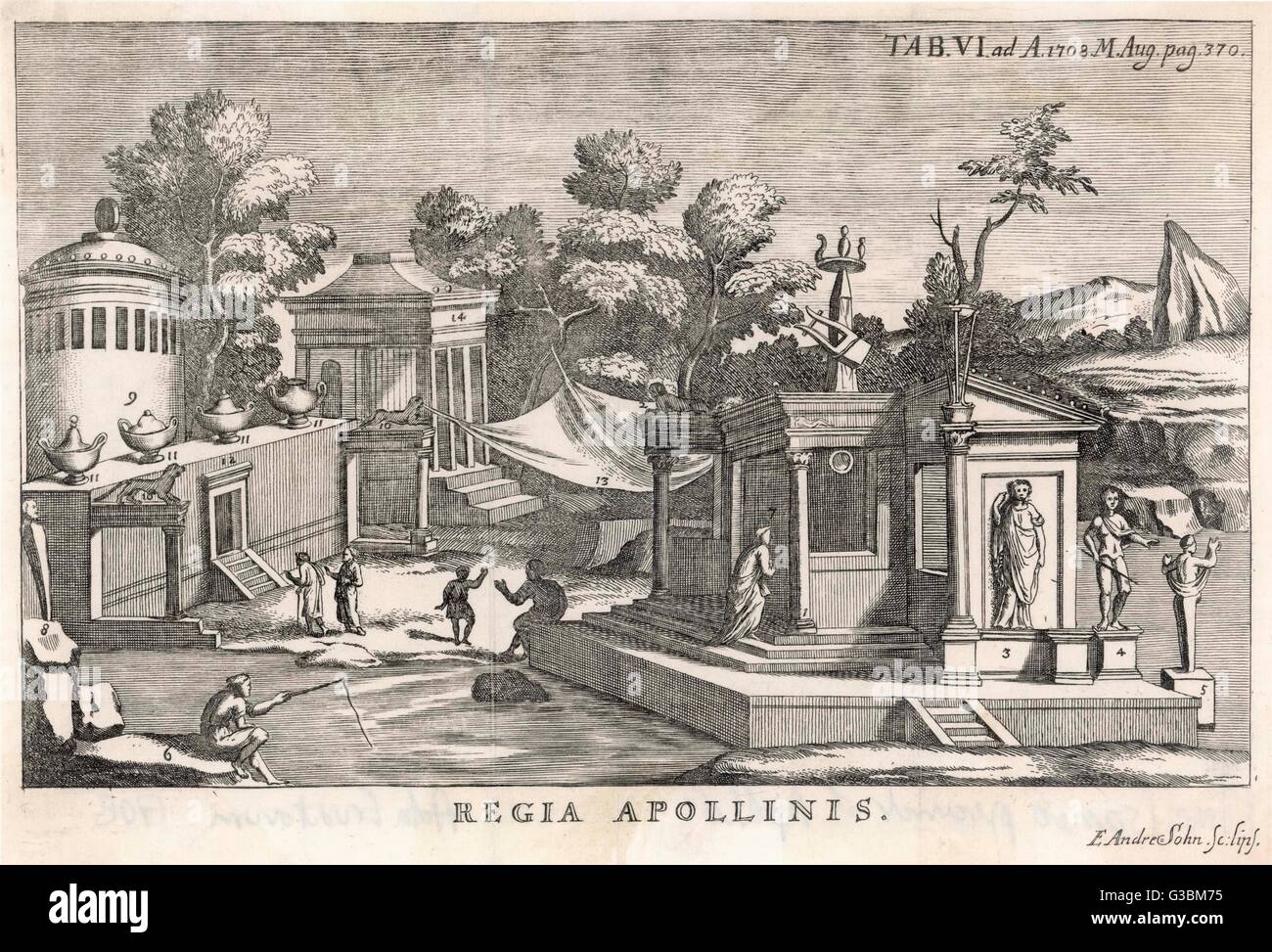 RÖMISCHER SCHREIN VON APOLLO Stockfoto