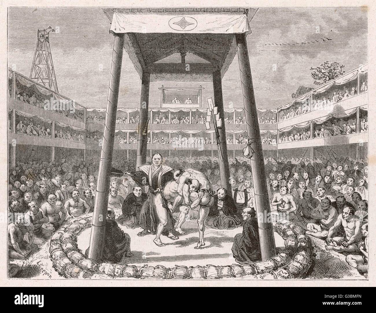 Japanischer Wrestler Stockfoto