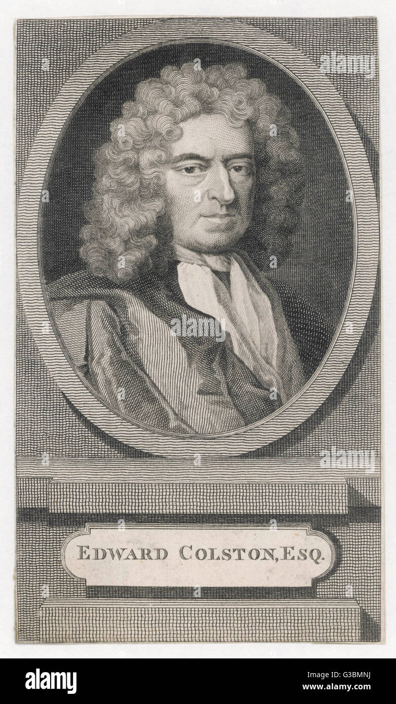 EDWARD COLSTON Philanthrop des Bristol Datum: 1636-1721 Stockfoto