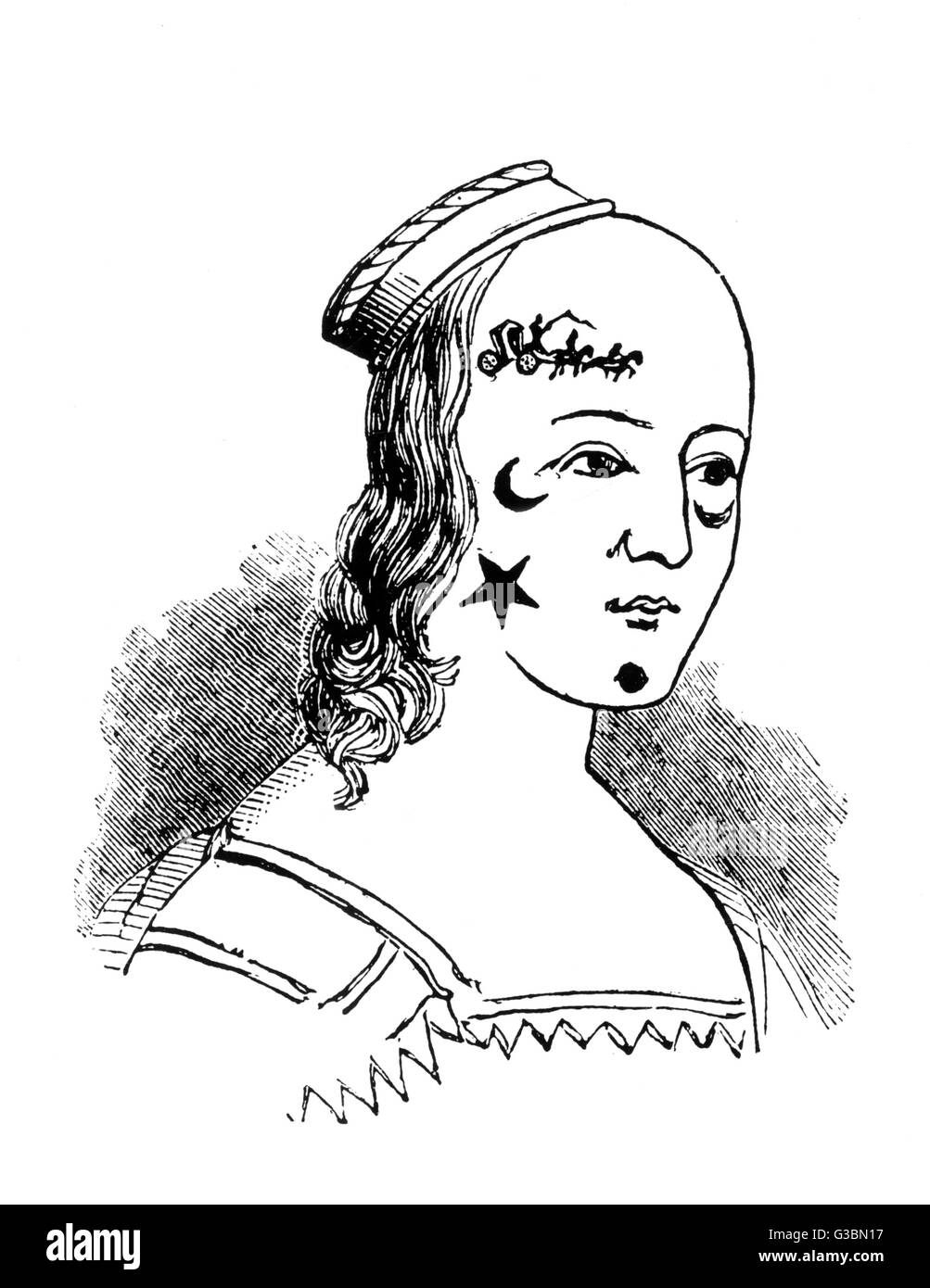 SCHÖNHEITSFLECKEN UND -FLECKEN Stockfoto