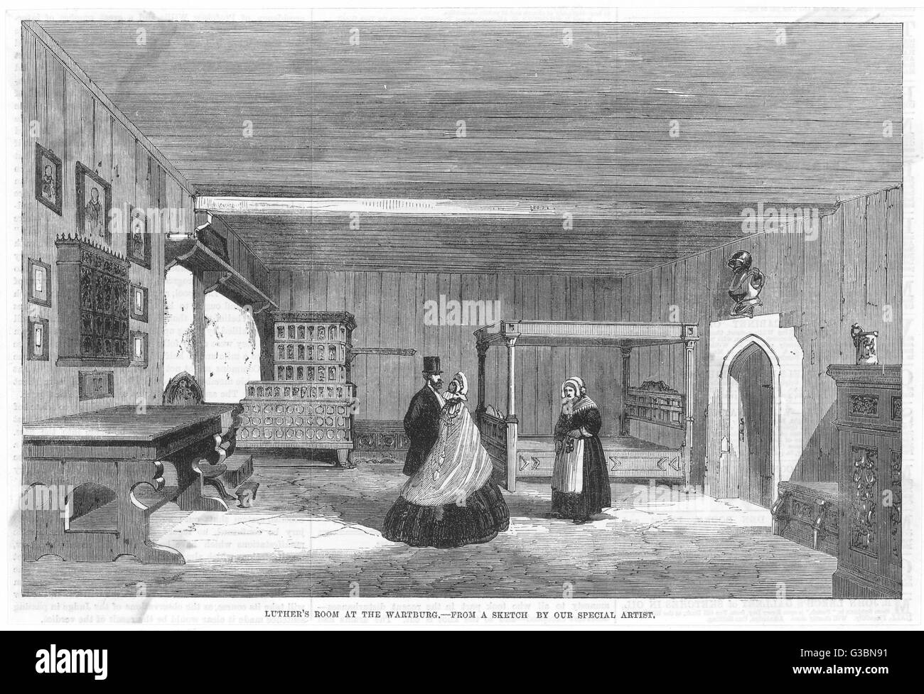 LUTHER, WARTBURG-ZIMMER Stockfoto