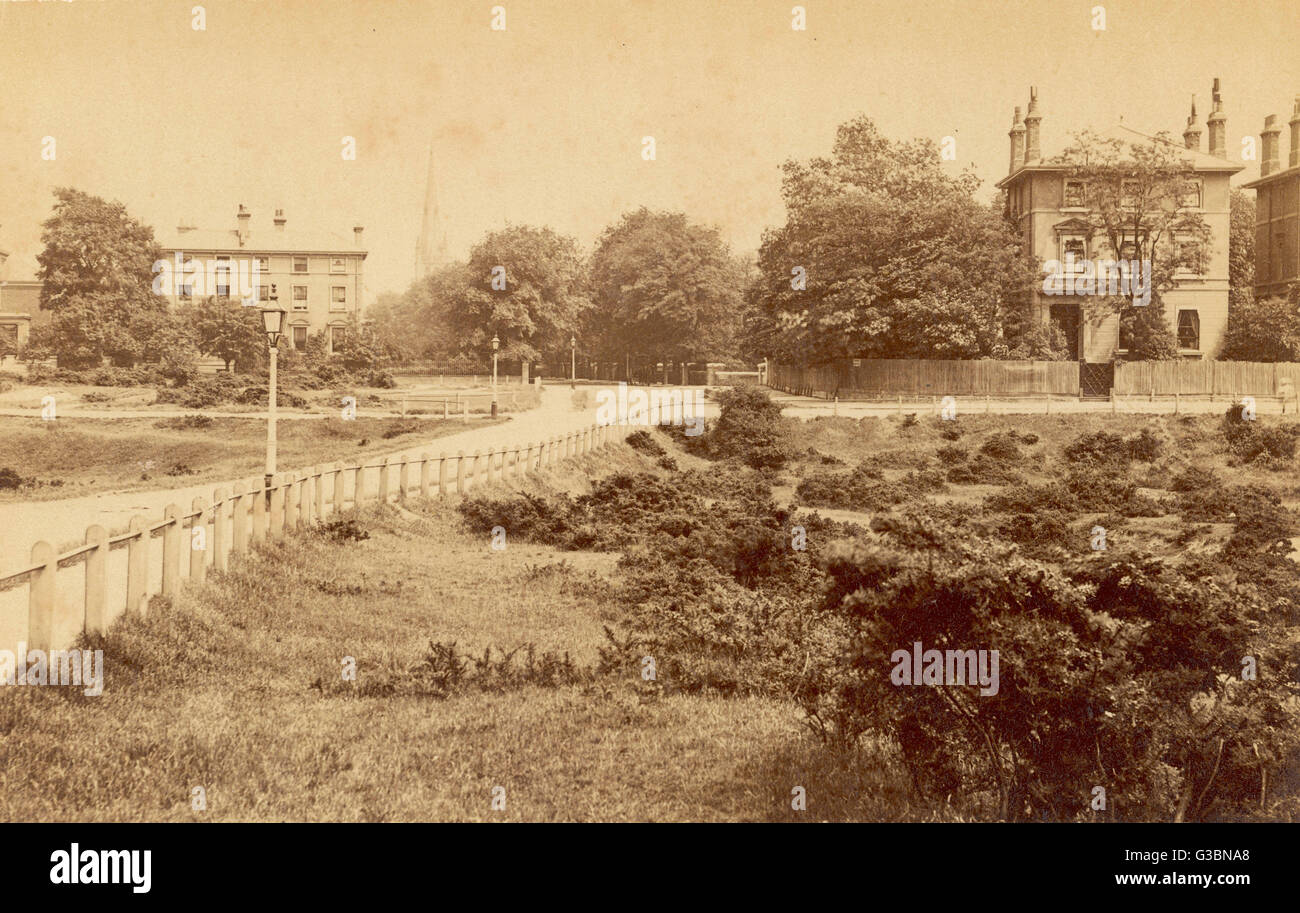 Der Eingang zum St. Johns Park, Blackheath London SE3 Datum: Ende des 19. Jahrhunderts Stockfoto
