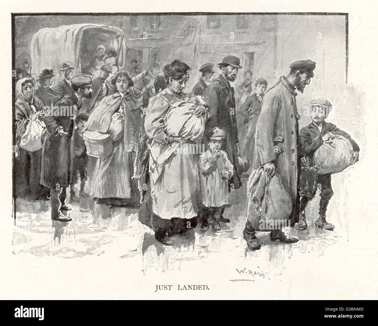 Russische Juden "just landed" in England Datum: 1900 Stockfoto