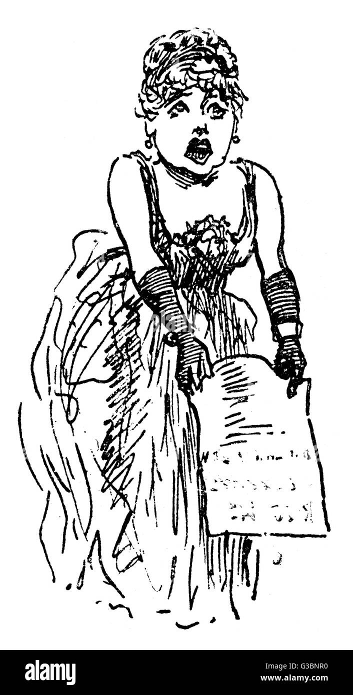 Die Sopranistin trällert 1893 Stockfoto