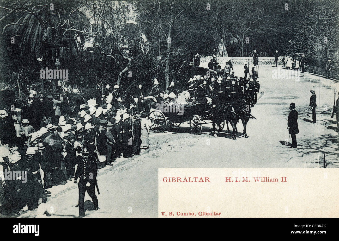 Besuch von Kaiser Wilhelm II., Gibraltar Stockfoto