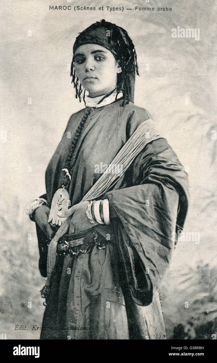 Streikendes Arabian Girl - Marokko Stockfoto
