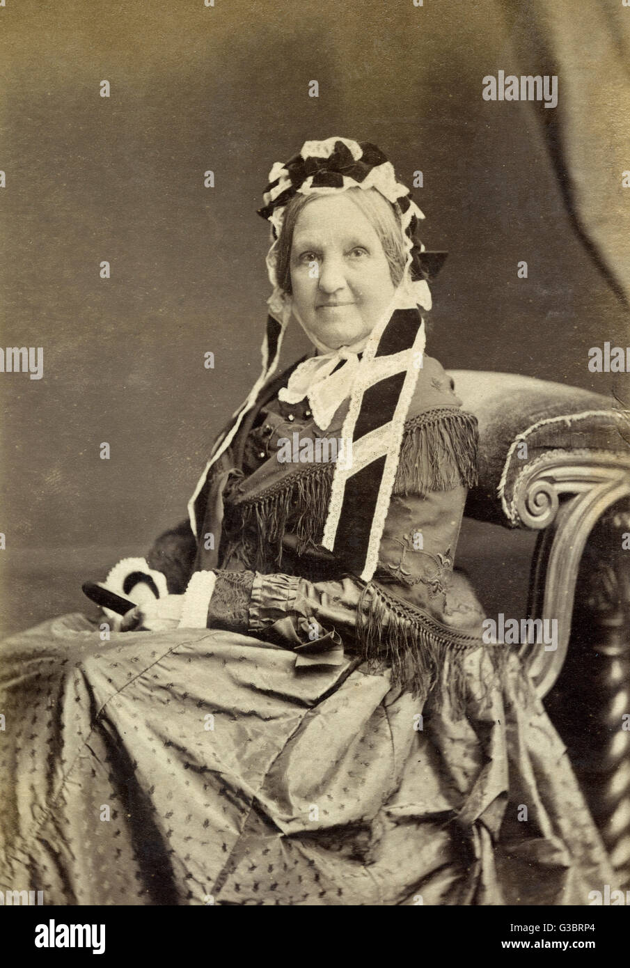 Viktorianische Frau im Studioporträt Stockfoto