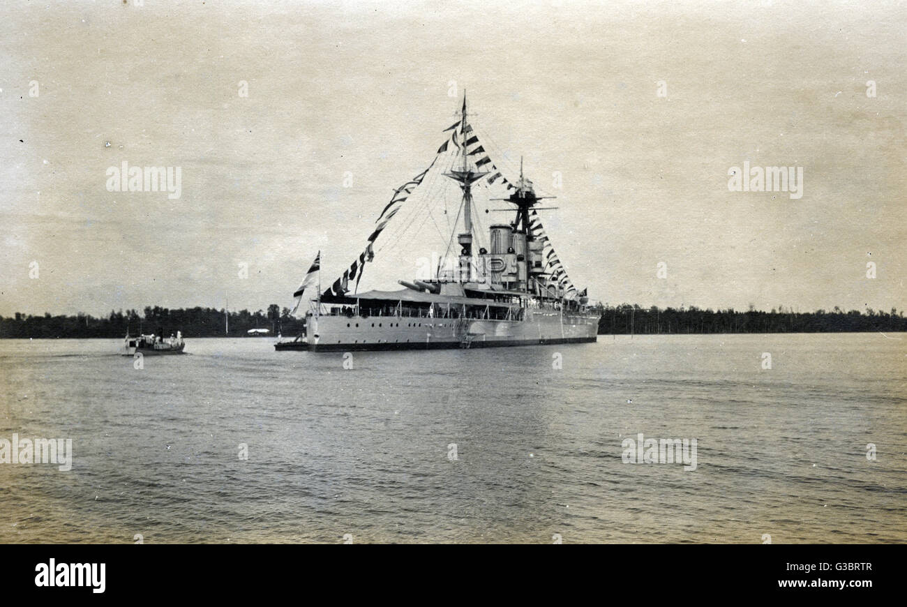 HMS Malaya, britisches Schlachtschiff Stockfoto