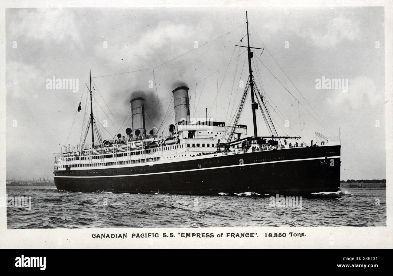 SS Kaiserin von Frankreich, Ozeandampfer Stockfoto