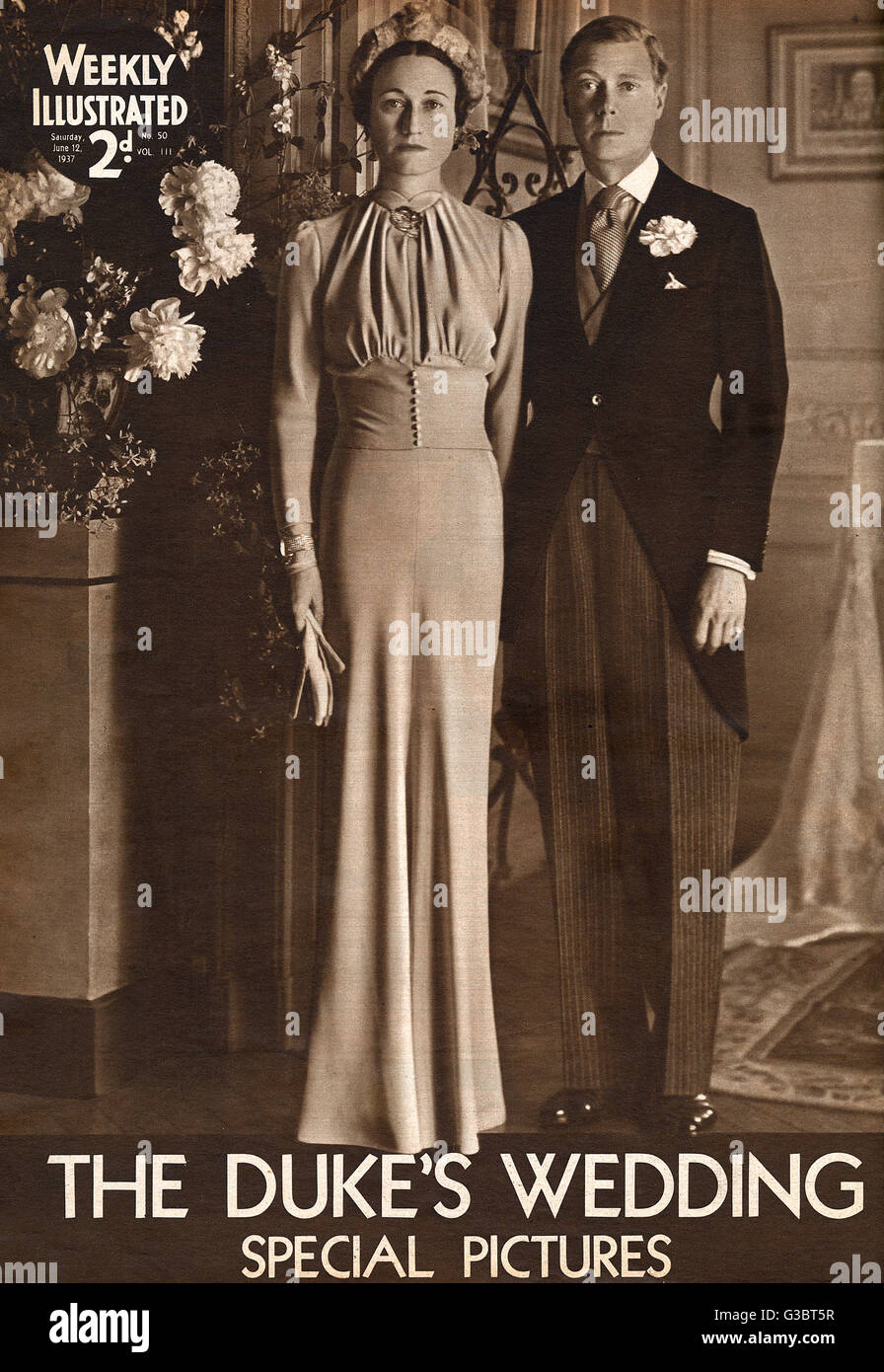 Hochzeit des Herzog von Windsor und Mrs. Simpson Stockfoto