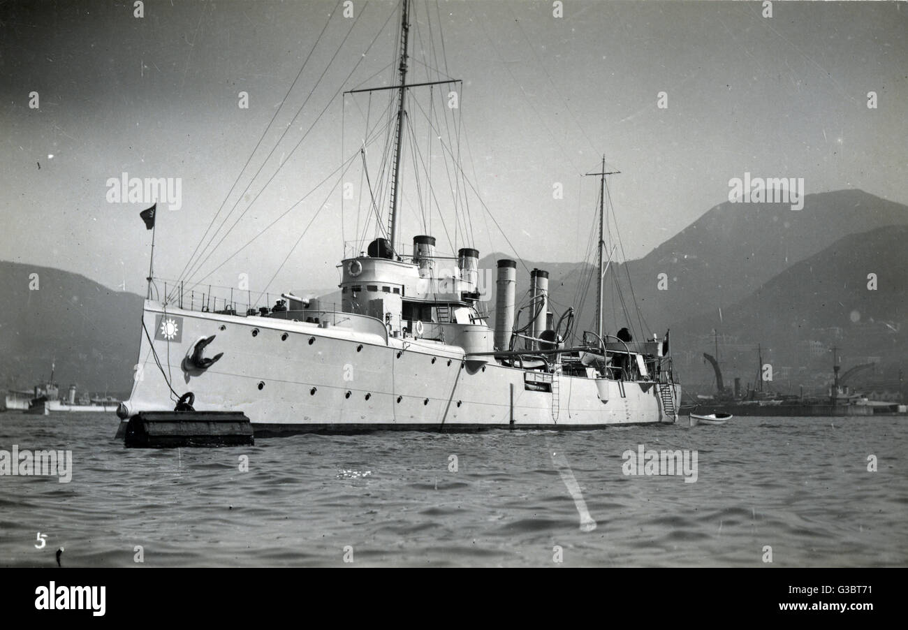 Chinesischer Kreuzer Tung Chi, Hongkong Stockfoto