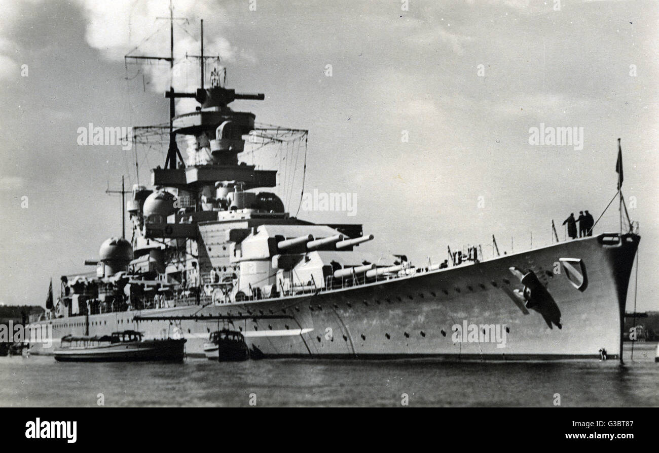 Scharnhorst, deutsche Schlachtschiff (Schlachtkreuzer).      Datum: 1936 Stockfoto