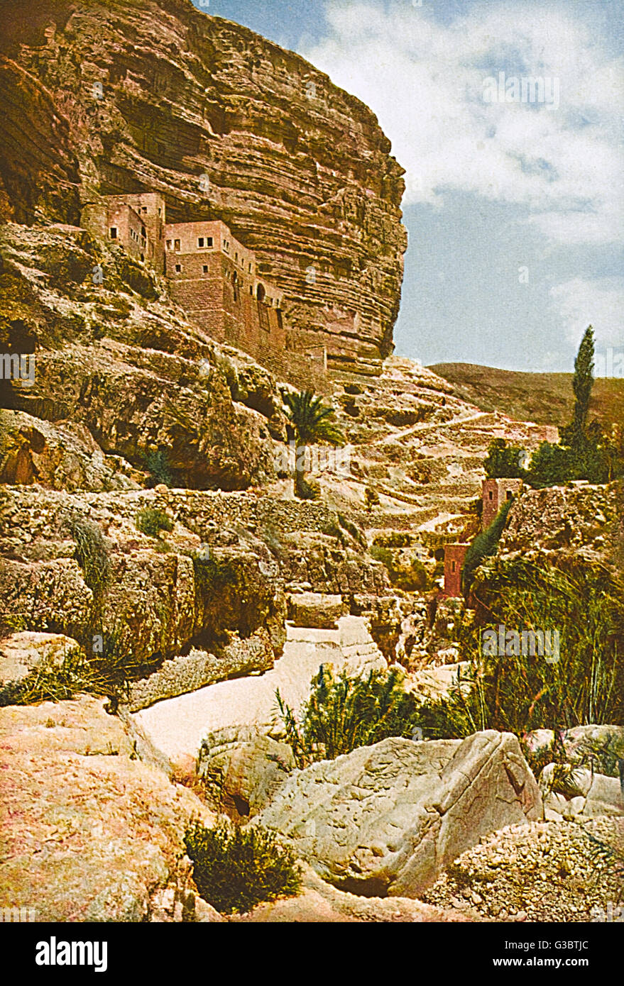Kloster St. George, Wadi Qelt, Westjordanland Stockfoto