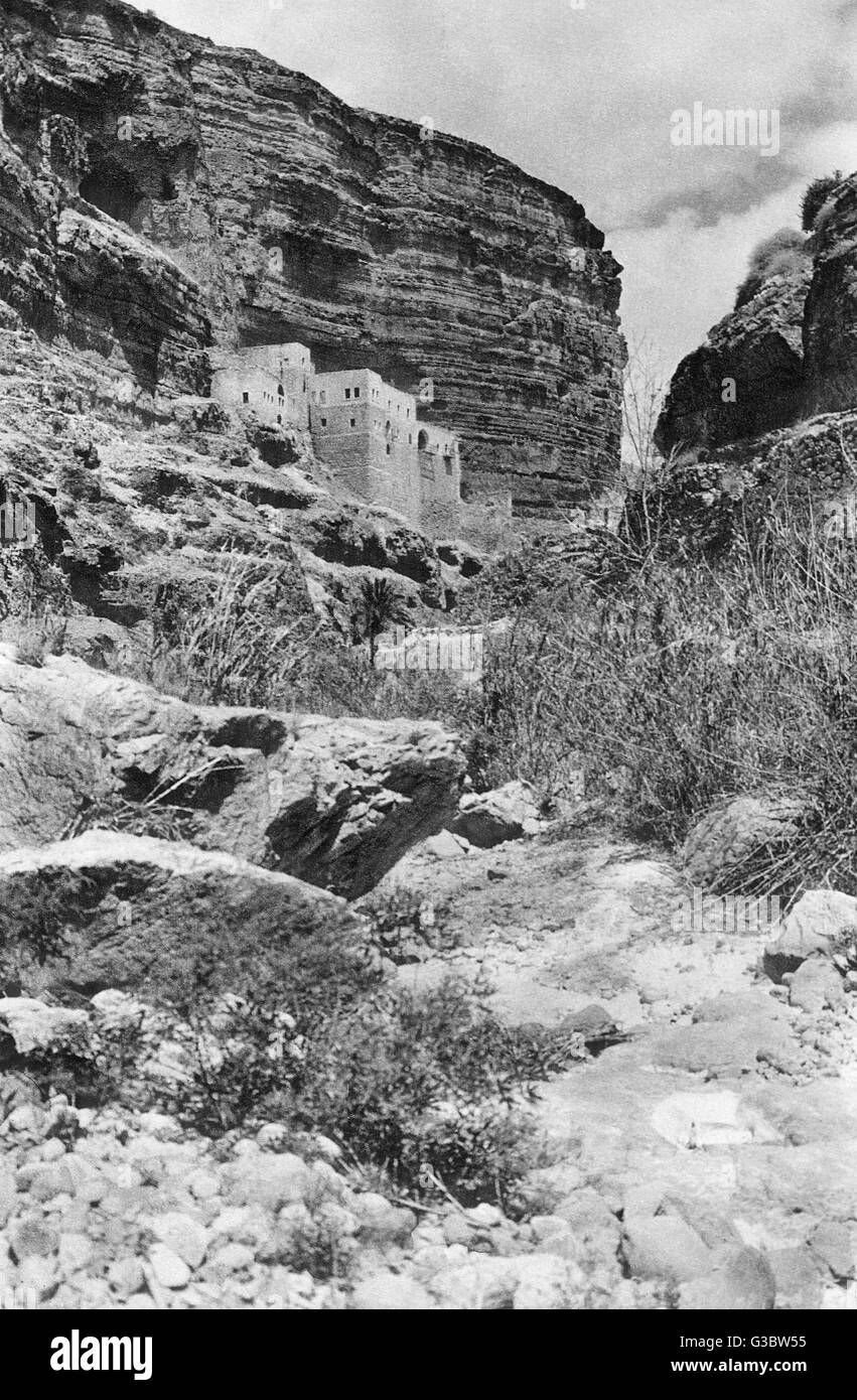 Kloster St. George, Wadi Qelt, Westjordanland Stockfoto
