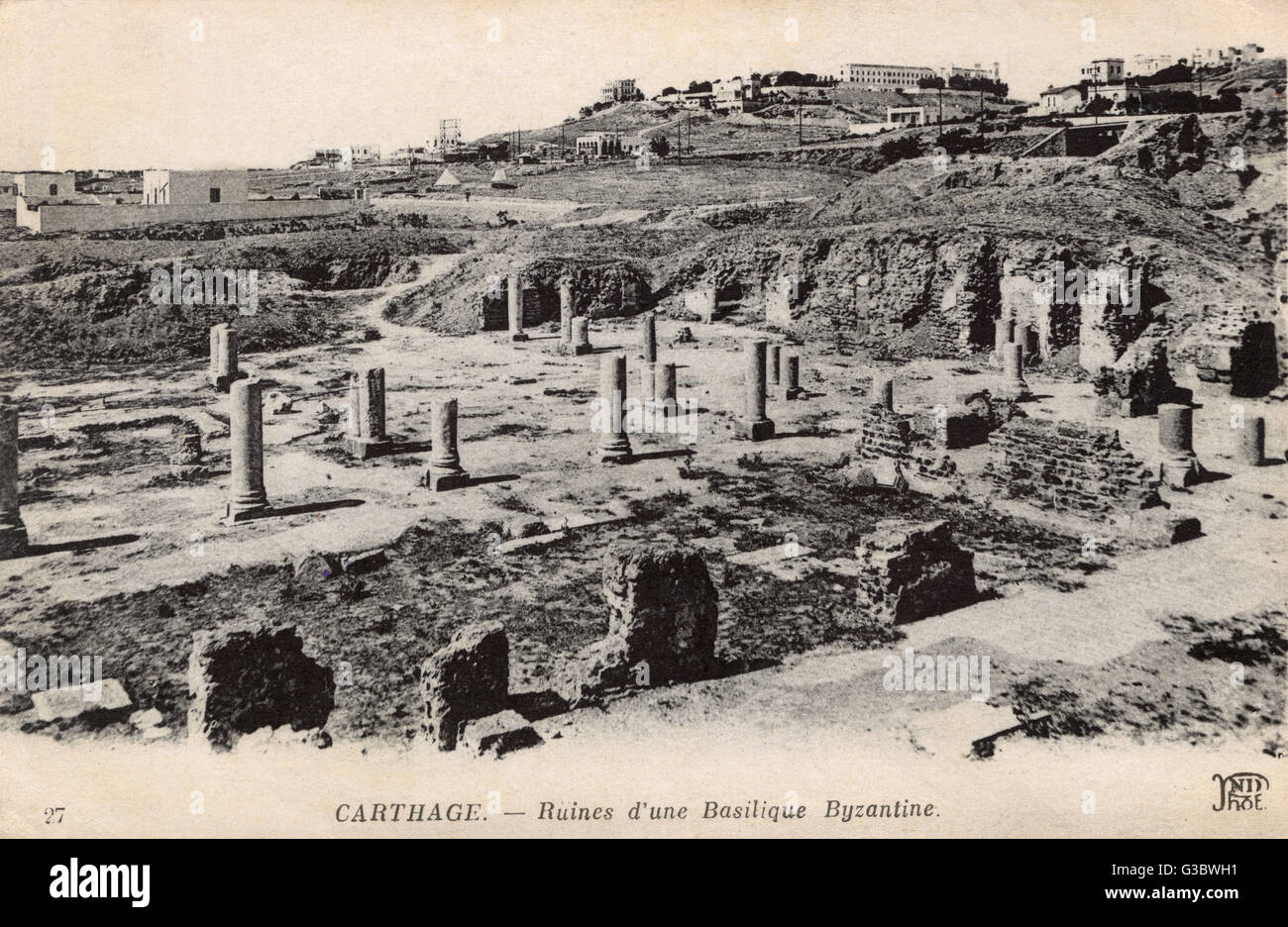 Karthago, Tunesien - Ruinen einer byzantinischen Basilika Stockfoto