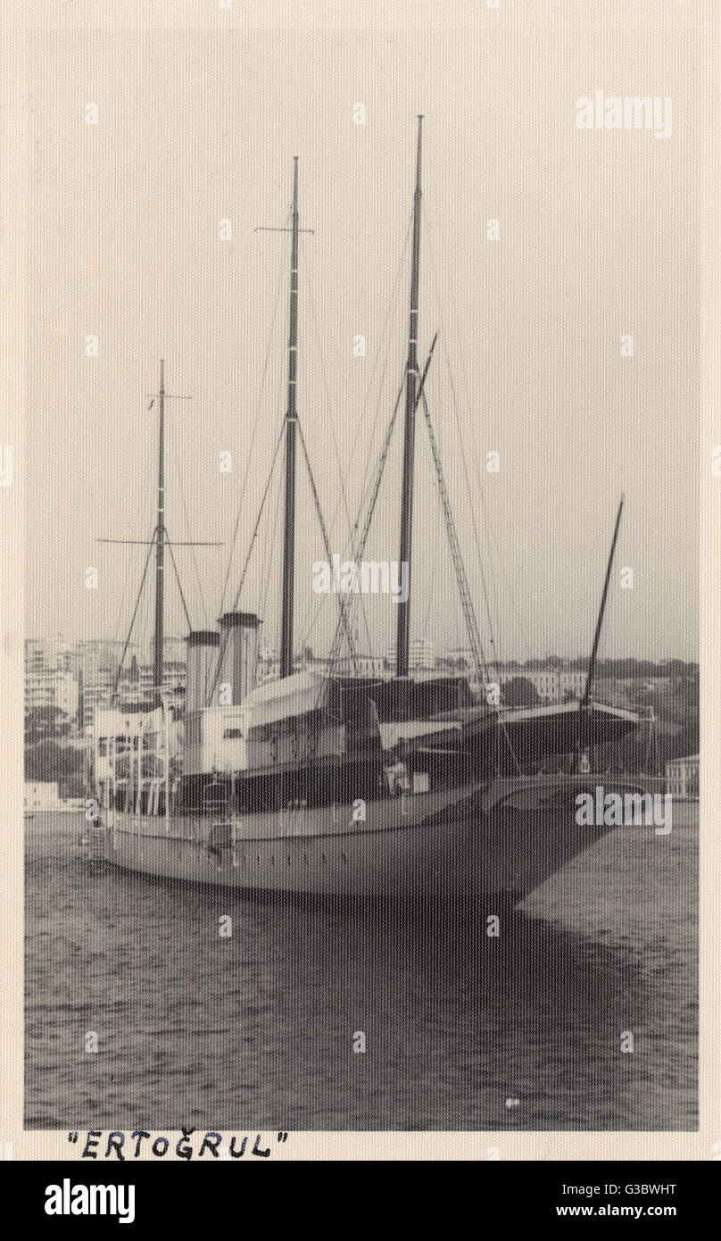 Türkisches Kaiserdampfschiff - Ertogrul Stockfoto