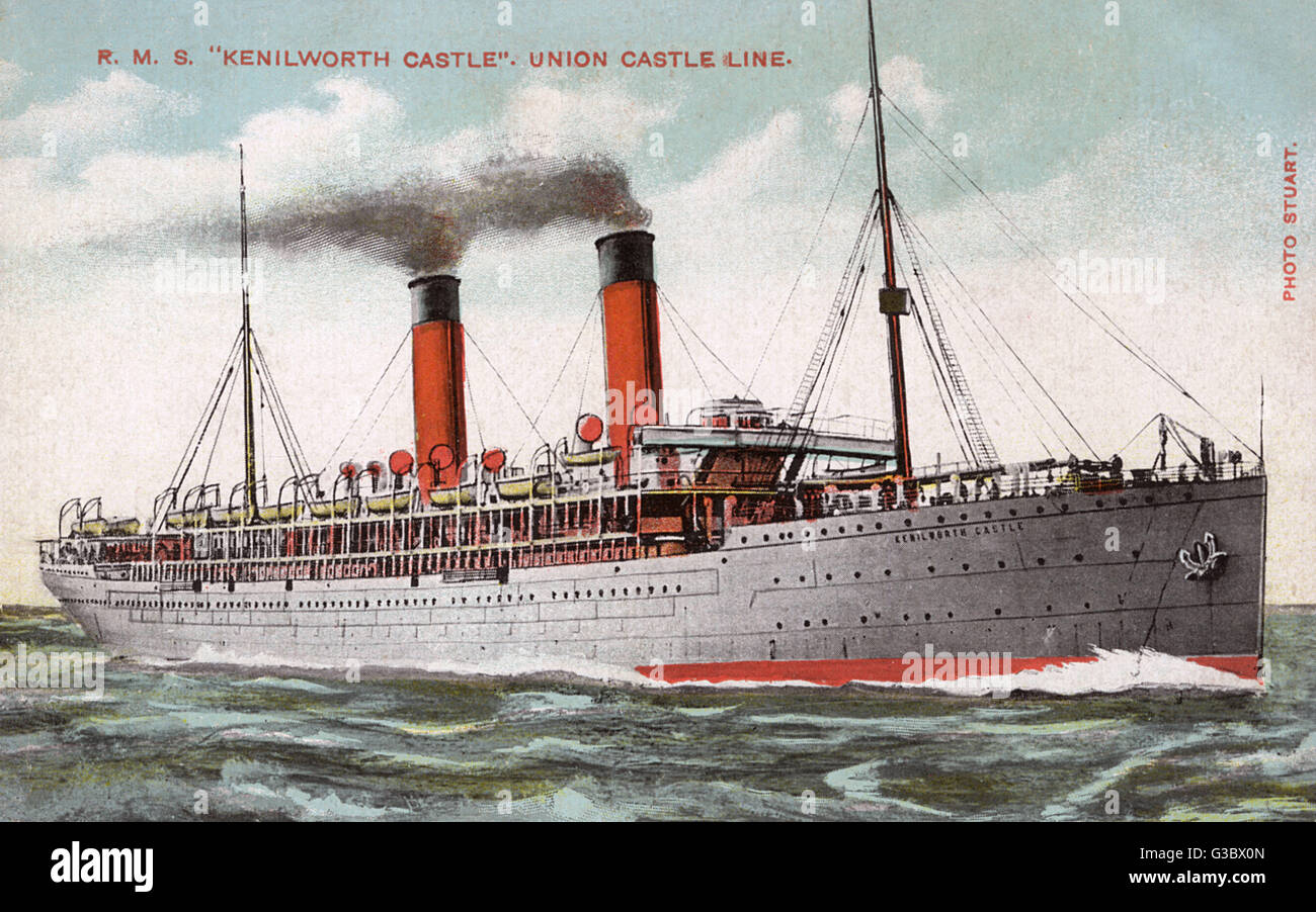 RMS Kenilworth Castle - Union Castle Line Stockfoto