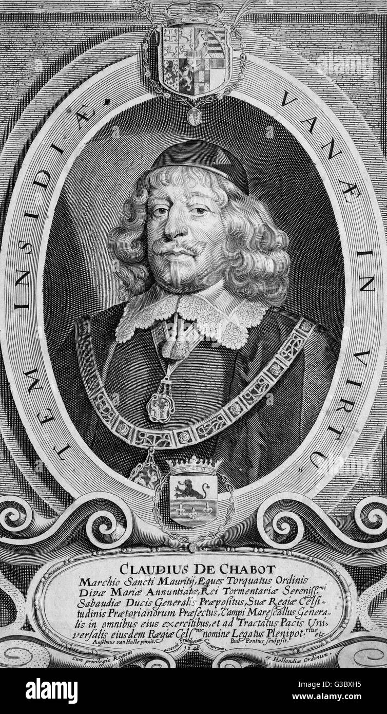 Claudius de Chabot, Margraf und Kammerjäger von Swabia Stockfoto