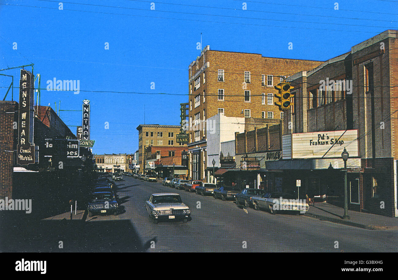 Straße in Brownwood, Texas, USA Stockfoto