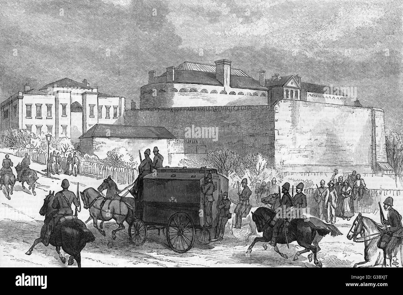 Landliga-Unruhe: Kilmainham-Gefängnis, Dublin 1881 Stockfoto