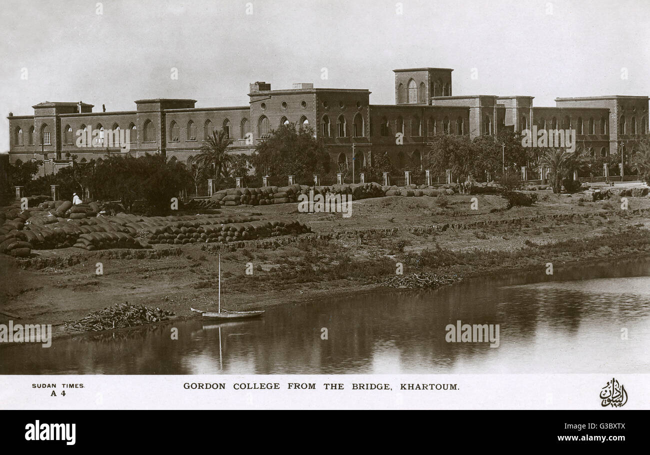 Gordon College von der Brücke, Khartum, Sudan, Afrika Stockfoto