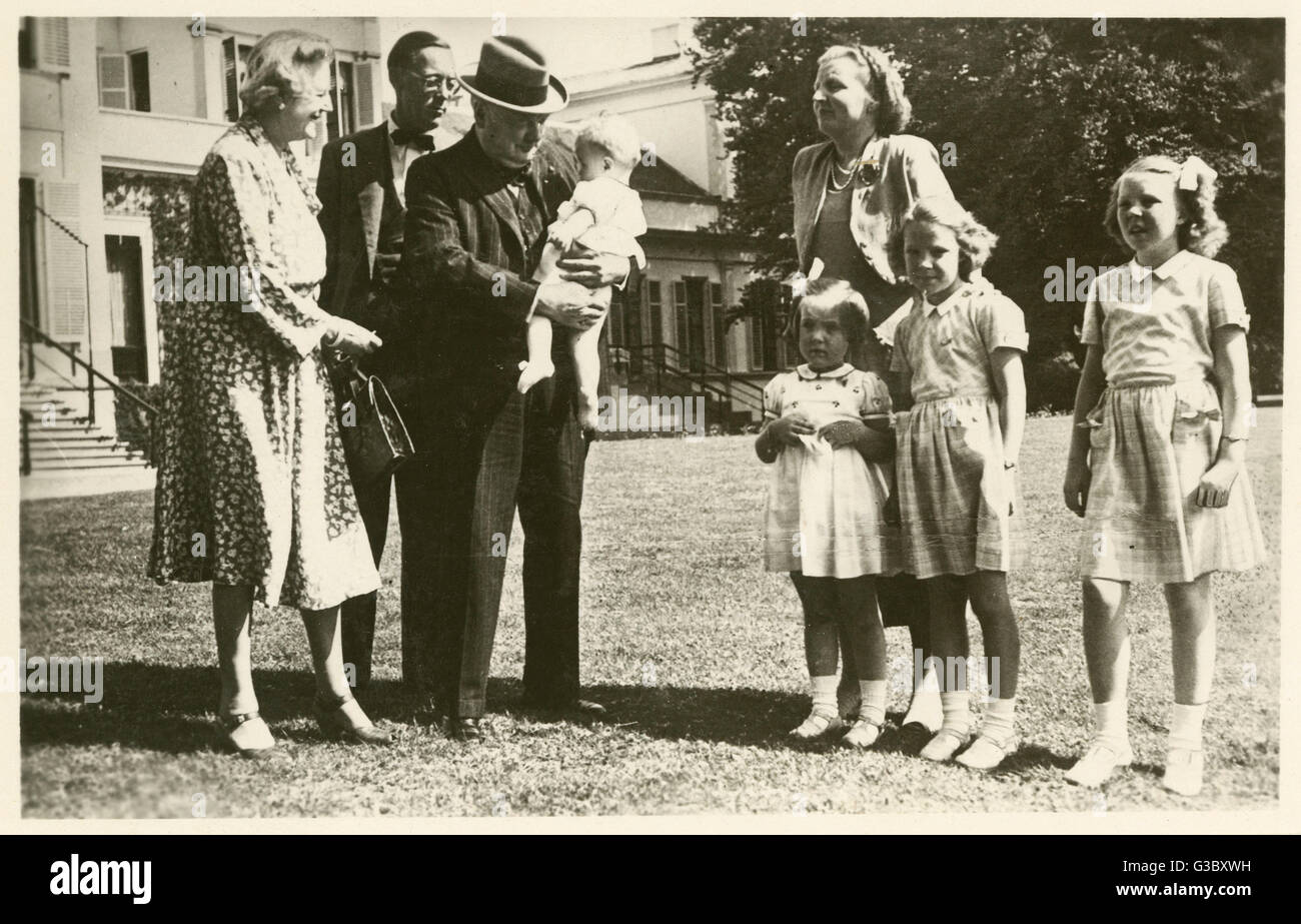 Winston Churchill mit Königin Juliana - Niederlande Stockfoto