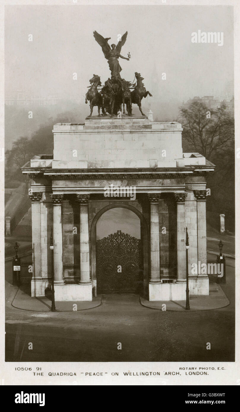 Wellington Arch - Hyde Park Corner, London Stockfoto